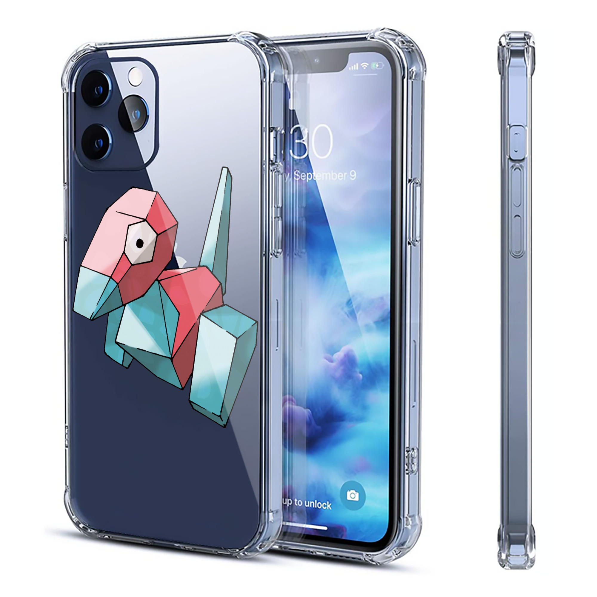 （画像用） ポケットモンスター Pokémon 【iPhone 12シリーズ対応】透明スマホケース（クリアソフトケース）